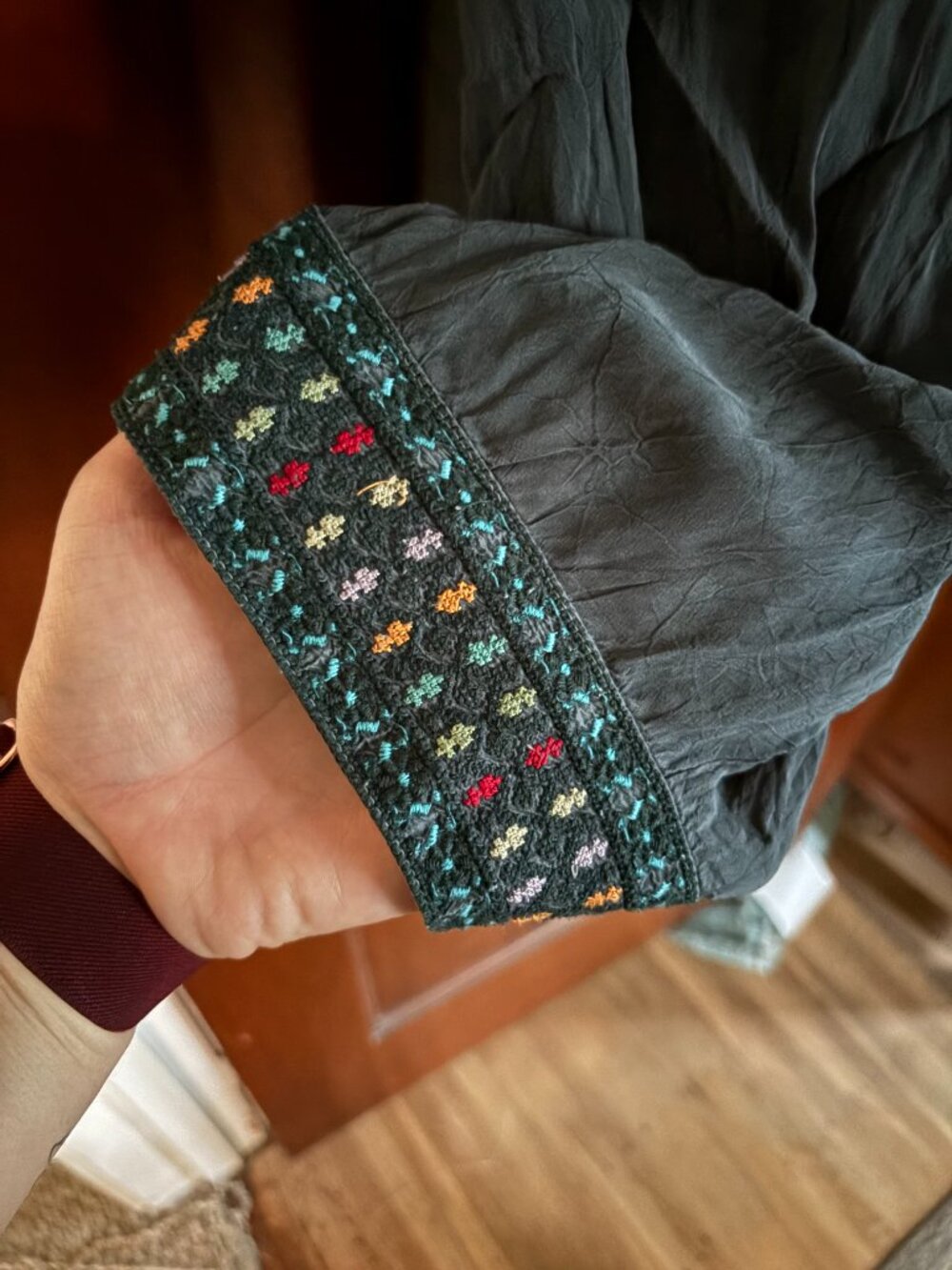 Johnny Was Bohemian Embroidered Button Up Blouse - Picture 3 of 8